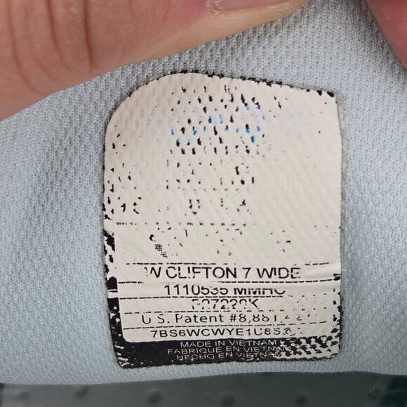 Hoka One One Women 9.5D Wide Clifton 7 Morning Mist Hot Coral Daily Running Shoe - Picture 12 of 13